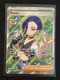 Pokemon TCG Twilight Masquerade Perrin Ultra Rare Holo Card 209/167 - Image 1