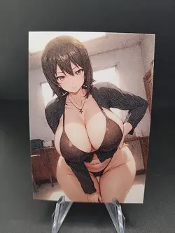 Anime Waifu Brown Hair Brown Eyes Card Doujin ACG Goddess - Image 2