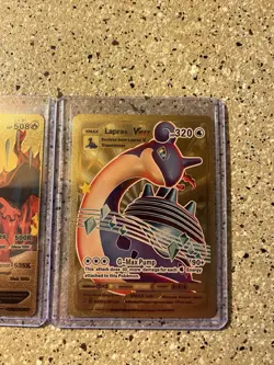 Pokemon Textured Gold Foil Fan Art Pokemon (lot Of 2 Cards) ￼ Pokemon - Image 3