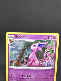 Pokemon TCG Espeon SWSH174 Sword & Shield Black Star Promo Card Cosmos Holo - Image 3
