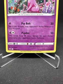 Pokemon TCG Espeon SWSH174 Sword & Shield Black Star Promo Card Cosmos Holo - Image 4