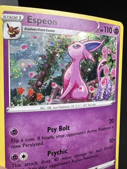 Pokemon TCG Espeon SWSH174 Sword & Shield Black Star Promo Card Cosmos Holo - Image 5