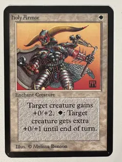 Magic the Gathering MTG Alpha Holy Armor NM (Beta Bob) - Image 1