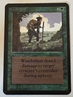 Magic the Gathering MTG Alpha Wanderlust NM- (Beta Bob) - Image 1