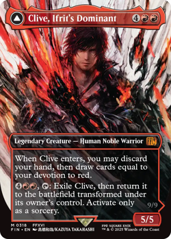 Clive, Ifrit's Dominant 0318 Warden of Inferno ~ Myt MTG FFXI Final Fantasy Mint - Image 1
