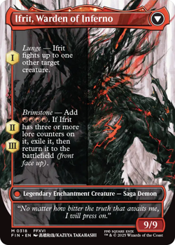 Clive, Ifrit's Dominant 0318 Warden of Inferno ~ Myt MTG FFXI Final Fantasy Mint - Image 2