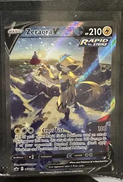 Pokemon Zeraora V Full Art Rapid Strike Ultra Rare Holo 166/198 Chilling Reign - Image 1