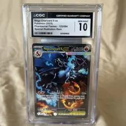 Mega Charizard X ex SIR 125 - 2025 Pokemon Phantasmal Flames - CGC 10 Gem MINT - Image 1