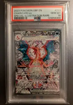 2023 Pokemon OBF En-Obsidian Flames #223 Charizard EX PSA 10 Gem Mint - Image 1