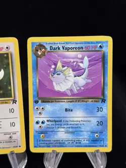 Eevee #55 Dark Vaporen #45 1st Edition Team Rocket 2000 Pokemon NM/LP 💦 - Image 3
