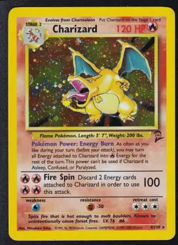 Pokemon TCG Charizard 4/130 Base Set 2 Rare Holo Card WOTC - Image 1