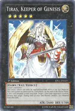 Moderate Play x 1 Tiras, Keeper of Genesis - BP01-EN029 - Starfoil Rare - 1st Ed - Image 1