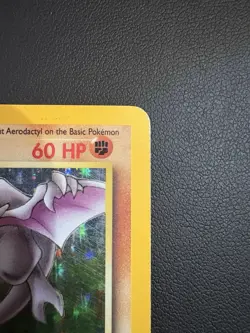 Pokemon TCG Aerodactyl Holo Rare Card 1/62 Fossil Unlimited MP/HP Vintage WOTC - Image 4