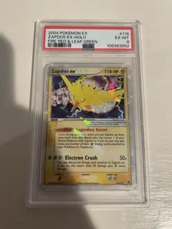 Pokemon Zapdos EX 116/112 Holo Ultra Rare 2004 FireRed LeafGreen Card PSA 6 - Image 1