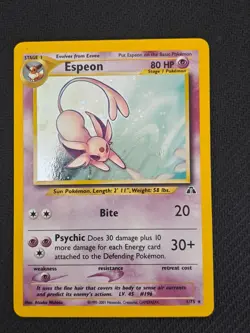 Pokemon Espeon Neo Discovery TCG 1/75 Holo Card. - Image 1