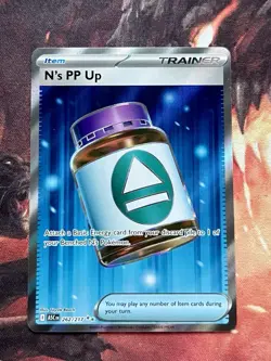 N's PP Up 262/217 Full Art Ultra Rare Pokemon Ascended Heroes Card IN HAND 💫 - Image 1