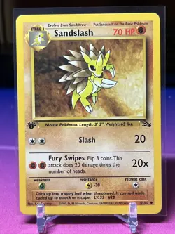Pokemon - Sandslash 41/62 - Fossil 1st edition - Non Holo LP - Image 1