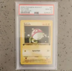 2000 Pokemon Rocket - Voltorb - 1st edition #69 PSA 10 - Image 1