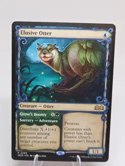 Elusive Otter (Showcase) X1 WOE MTG Wilds of Eldraine B1 - Image 1