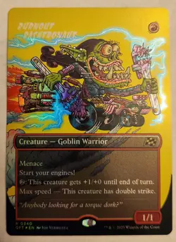 Burnout Bashtronaut (Borderless) Aetherdrift Foil Rare NM+ - Image 1