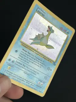 Pokemon Lapras 10/62 Fossil Holo Rare Wizards of the Coast 1999 LP - Image 3