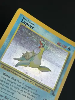 Pokemon Lapras 10/62 Fossil Holo Rare Wizards of the Coast 1999 LP - Image 4