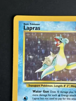 Pokemon Lapras 10/62 Fossil Holo Rare Wizards of the Coast 1999 LP - Image 5