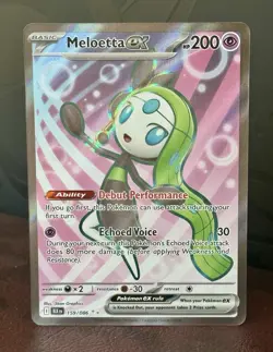 Meloetta ex 159/086 Pokemon TCG SV: Black Bolt Full Art Holo Ultra Rare (MINT) - Image 2