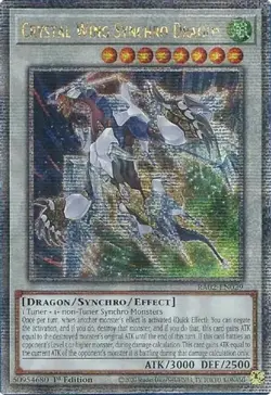 Yugioh! Crystal Wing Synchro Dragon - RA02-EN029 - Quarter Century Secret Rare - - Image 1