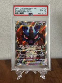 Pokemon 2023 Crown Zenith PSA 10 ETB Promo Lucario VSTAR TCG Card SWSH291 FAST🚚 - Image 1