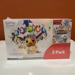Pokemon Prismatic Evolutions ETB Elite Trainer Box Booster Bundle Costco 2-Pack - Image 1