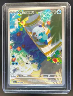 2025 Pokemon SV White Flare - WHT EN Oshawott Illustration Rare #105/086 - Image 1