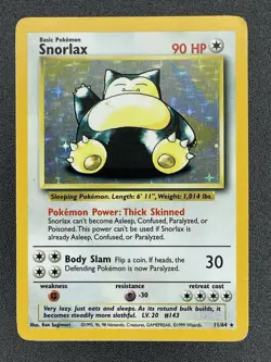 Pokemon TCG Snorlax 11/64 Jungle Holo - ! NO SET SYMBOL ERROR ! - Image 1