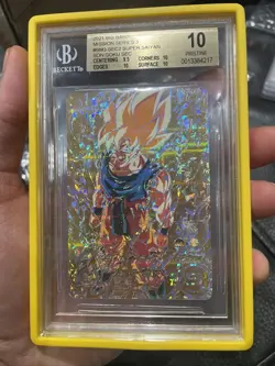 ss3 son goku bm3-sec2 bgs 10 dragon ball super heroes card psa sec parallel dbs - Image 1