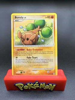 Pokemon TCG Bonsly Card 71/130 Diamond and Pearl Common MP - Image 1
