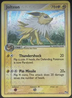 Pokemon TCG Jolteon Holo Promo Pop Series 3 3/17 LP - Image 1