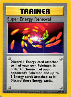 Pokemon TCG Super Energy Removal Super Energy Removal Rare Regular Shadowless - Image 1
