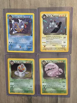 Pokemon TCG 4 Card Dark Holo Lot - Gyarados + Magneton + Arbok + Weezing WOTC - Image 1
