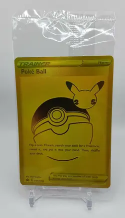 Pokemon TCG Celebrations Gold Pokeball - SWSH146 25th Ultra Premium Collection - Image 3