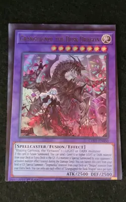 YU-GI-OH! ERROR CARD Miscut✂⭐ Granguignol the Dusk Dragon [CH01-EN050] UR Foil - Image 2