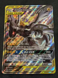 Pokemon Pikachu & Zekrom GX TCG Sun & Moon SM168 Holo Promo Card - Image 1