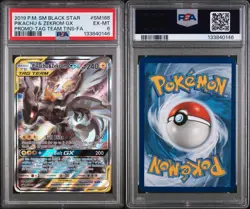 2019 POKEMON SM BLACK STAR PROMO SM168 FULL ART/PIKACHU & ZEKROM GX - PSA 6 - Image 3