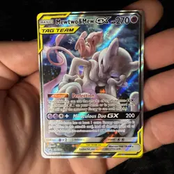 Pokemon TCG Mewtwo & Mew GX SM191 Tag Team Black Star Promo Sun & Moon - Image 1