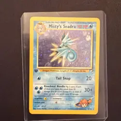 Misty's Seadra 9/132 Gym Heroes Holo Rare Vintage 1999-2000 POKEMON CARD TCG 🔥 - Image 3