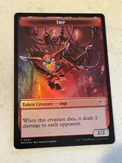 mtg foil token Imp // Thopter 0007/0020, MKM, Murders at Karlov Manor - Image 1