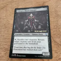 Whisper, Blood Liturgist - Foil - Prerelease Promo Light Play, English MTG - Image 1
