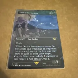 MTG Lord of the Rings Orcish Bowmasters Borderless Foil - Image 1