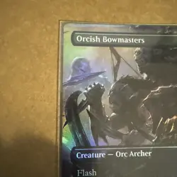 MTG Lord of the Rings Orcish Bowmasters Borderless Foil - Image 5
