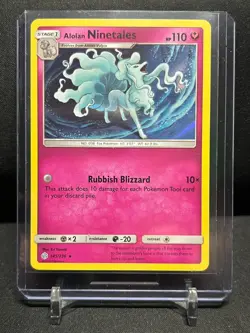 Alolan Ninetales 145/236 Holo Rare Pokemon 2019 Cosmic Eclipse - LP - Image 1