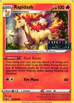 Pokemon TCG Rapidash (Prerelease) Promo SWSH: Sword & Shield Promo SWSH270 LP - Image 1